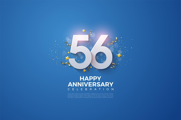 56. Jahrestag mit Zahlen und Festivitäten