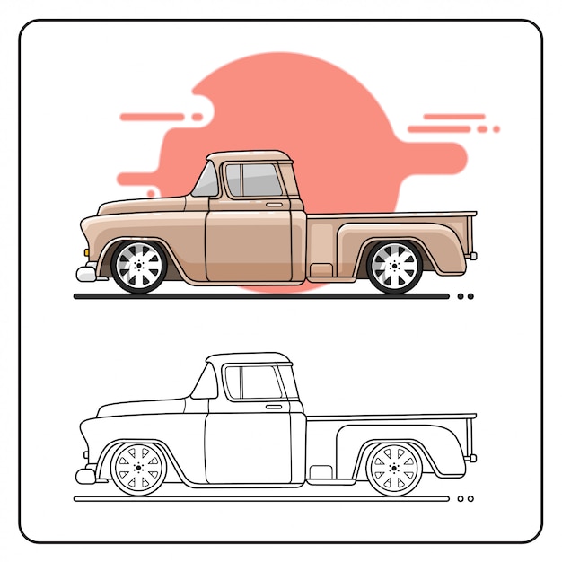 57 truck easy editable