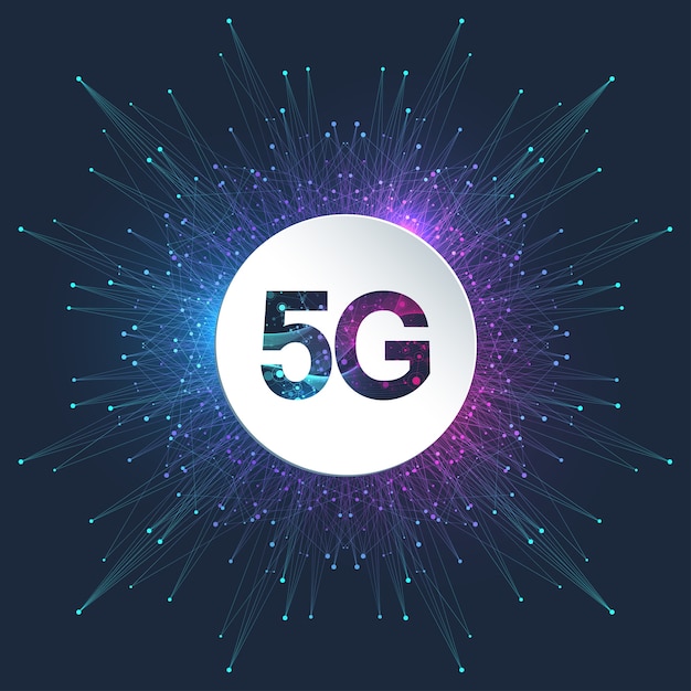 5G abstrakte Logoillustration