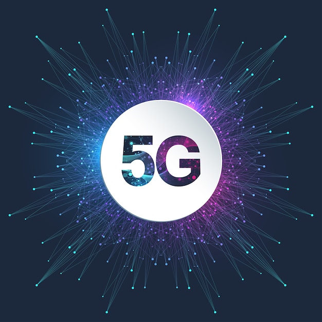 5g abstrakte logoillustration