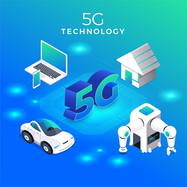 5G Technologie isometrisch