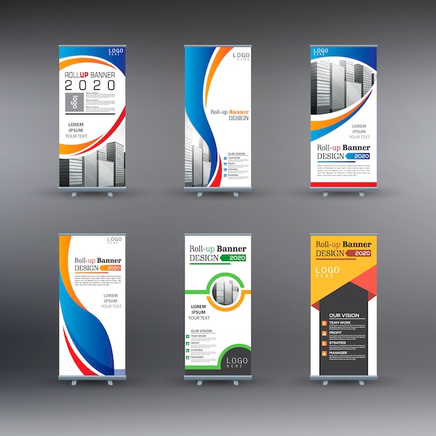 6 set roll-up banner vorlage