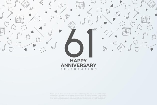 61. Jahrestag mit klassischer Themendarstellung.