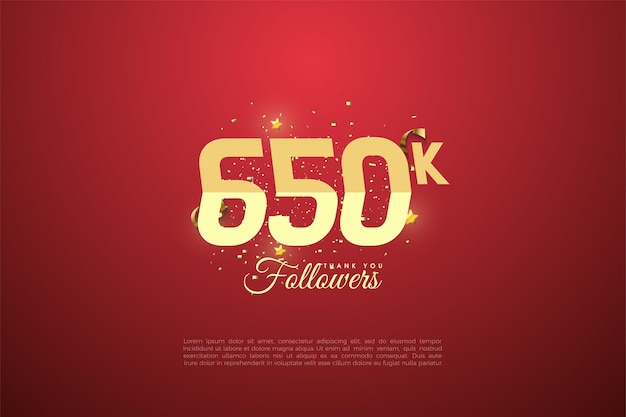 650k follower illustrationshintergrund