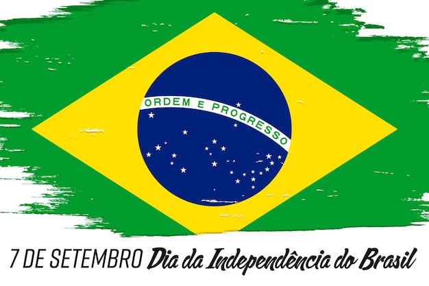 Vektor 7. september unabhängigkeitstag brasiliens banner mit grunge pinsel