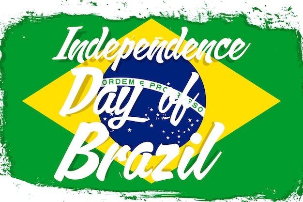 7. september unabhängigkeitstag brasiliens banner mit grunge pinsel