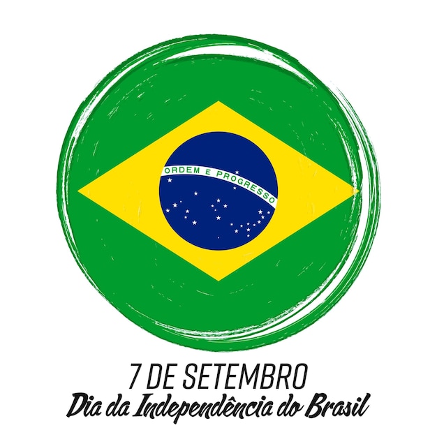 Vektor 7. september unabhängigkeitstag brasiliens banner mit grunge pinsel