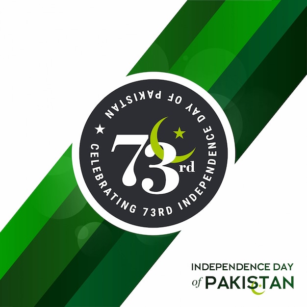 Vektor 73. unabhängigkeitstag von pakistan