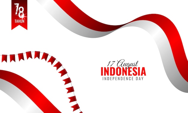 Vektor 78 jahre indonesien-unabhängigkeitstag-bannerhintergrund