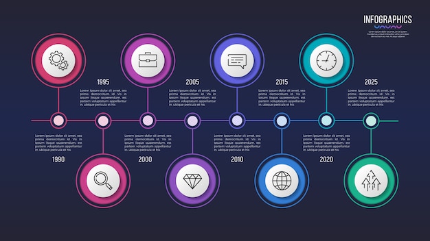 8 schritte infografik design, timeline-diagramm, präsentation