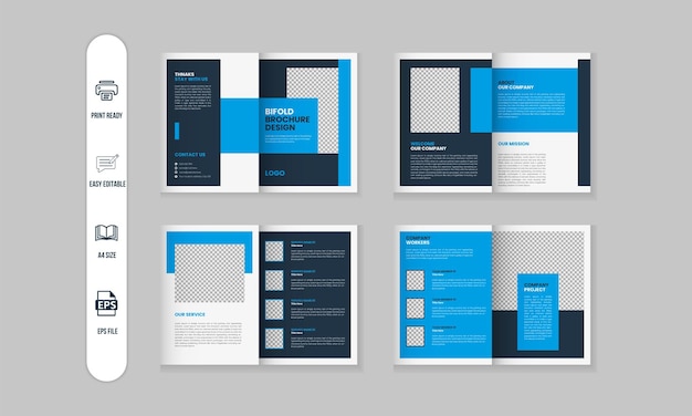 8 seiten moderne unternehmensbroschüre und firmenprofil, magazin, portfolio-template-design