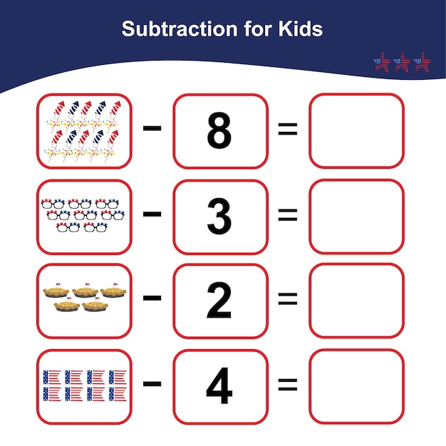 8 subtraktion usa-ausgabe