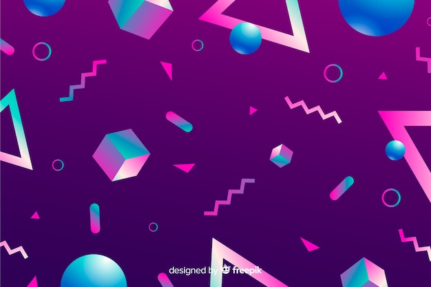 80er Jahre geometrische Hintergrunddesign mit Retro-Stil