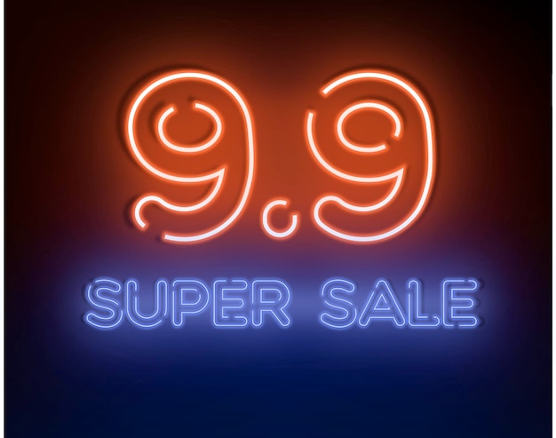 9.9 super sale-vorlagenvektor