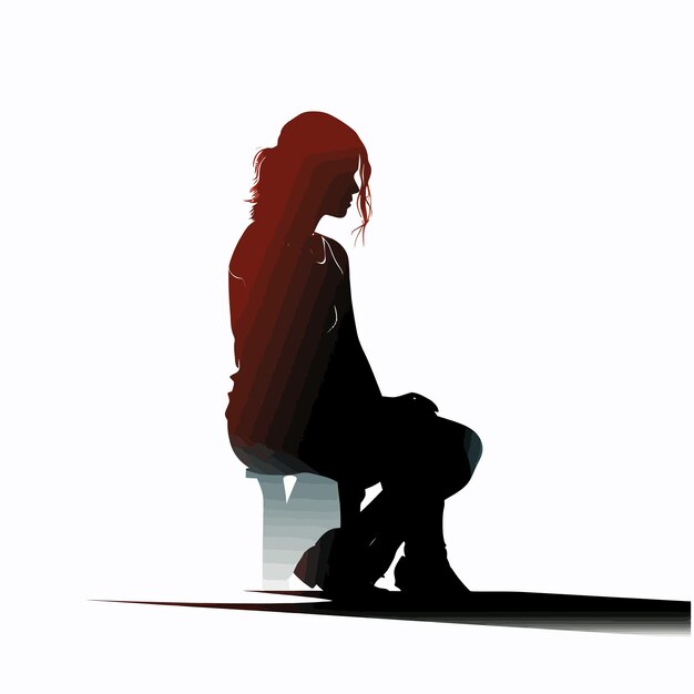 Vektor a_woman_sitting_body_silhouette_vector