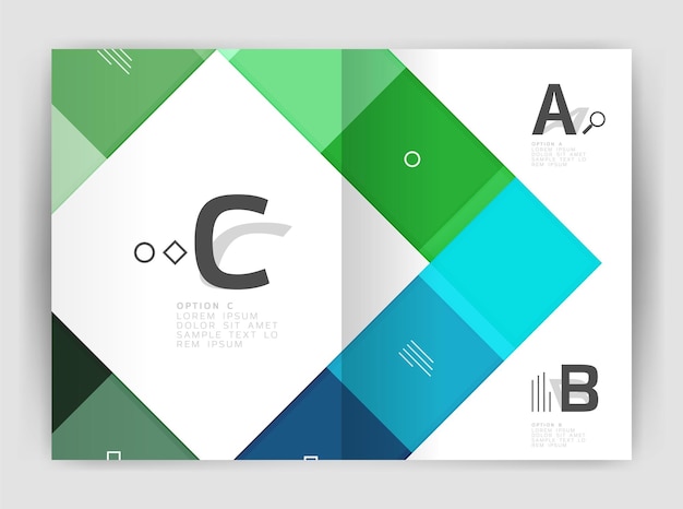 a4 Geschäftsbroschüre geometrische Vorlage Vektordesign für Workflow-Layout-Diagramm Nummer-Optionen oder Web-Design