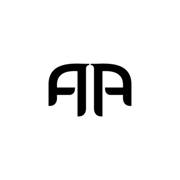 Vektor aa monogramm-logo-design buchstabe text name symbol monochrom-logo alphabet-zeichen einfaches logo