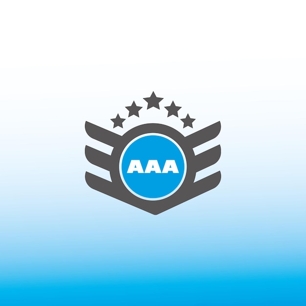 Vektor aaa-letter-logo-vektor-design blau ein weißer farbgradient hintergrund aaa-liter-logo ikonen-design