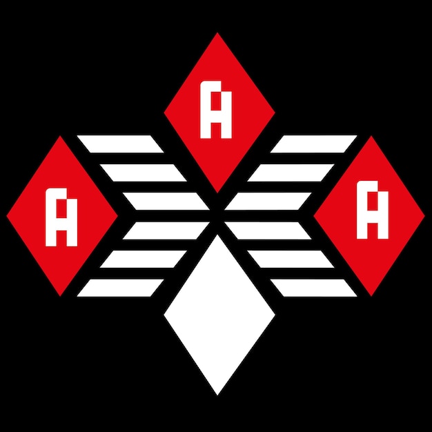 Vektor aaa-letter-logo-vektor-design rot ein weißer schwarzer hintergrund aaa-liter-logo -ikonen-design