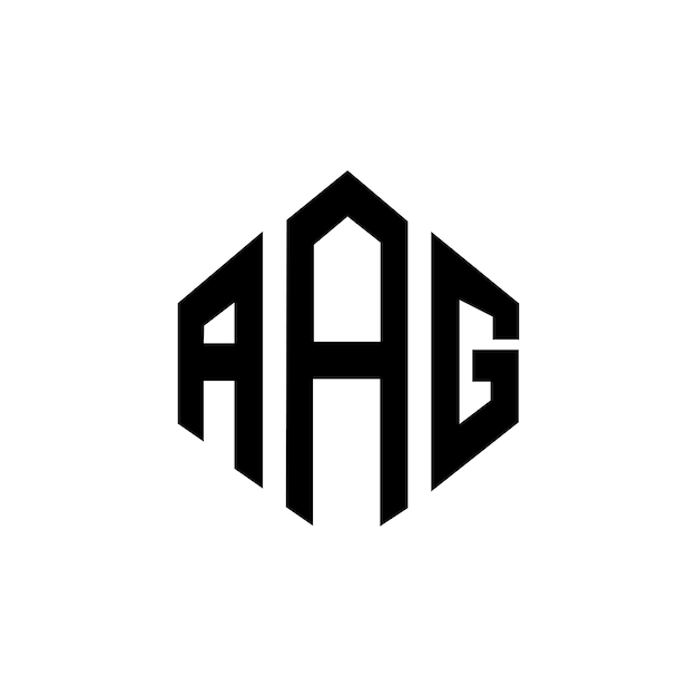 Aag buchstaben-logo-design mit polygon-form aag polygon- und würfelform logo-design aag sechseck-vektor-logos-schablone weiße und schwarze farben aag monogramm geschäft und immobilien-logo
