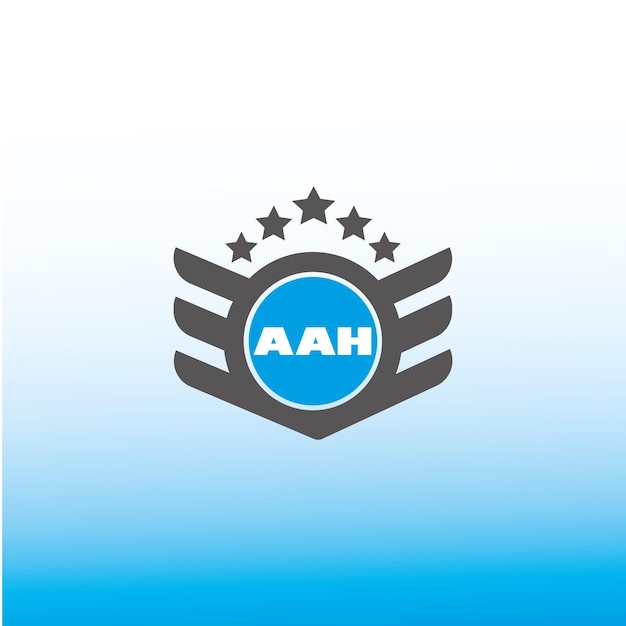 Vektor aah buchstaben-logo-vektor-design blau ein weißer gradientfarb-hintergrund aah buchstabe logo-ikonen-design