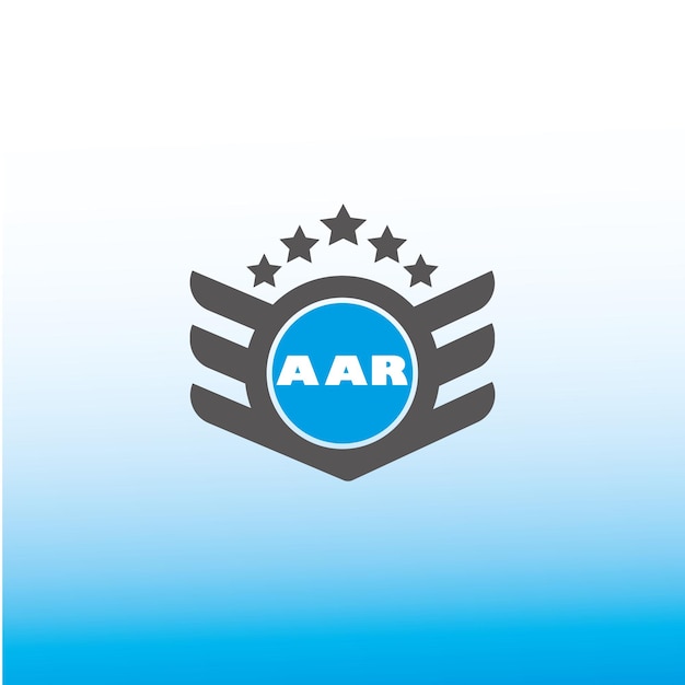 Aar-letter-logo-vektor-design blau ein weißer gradientfarb-hintergrund aar-buchstaben-logos-ikonen-design