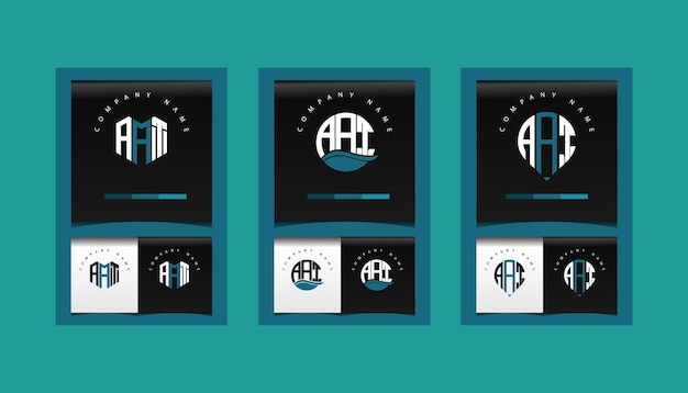 AAT modernes Anfangsbuchstaben-Logo-Design-Vektorpaket
