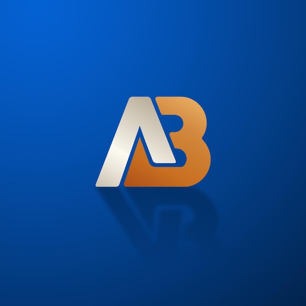 Ab-buchstabe kreatives monogramm-logo-design