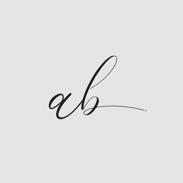 Vektor ab buchstabe logo a buchstabe logo b buchstabe logo minimal modernes monogramm