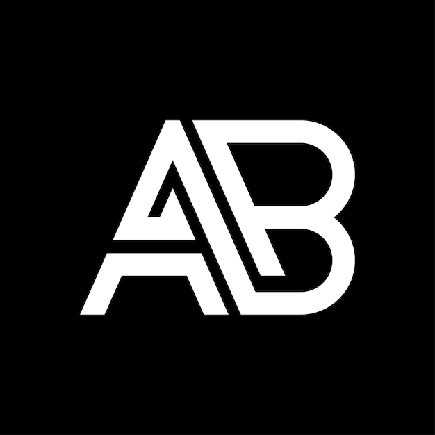 AB Buchstabe LogoMinimalist LogoLetter LogoMonogramm Logo