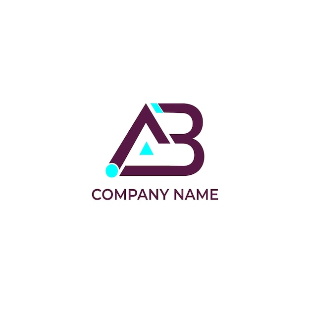 AB-Logo-Ikonen und -Vektorvorlage AB-Einschreibungszeichen AB-Einstschreibungszeichen Logo-Design