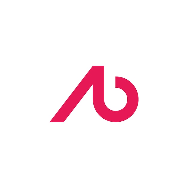 Ab-logo vektor modernes brief-design-konzept