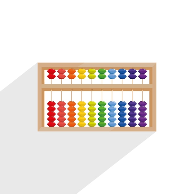 Abacus für kopfrechnen abacus kindererziehung frühe erweiterung flache vektorillustration