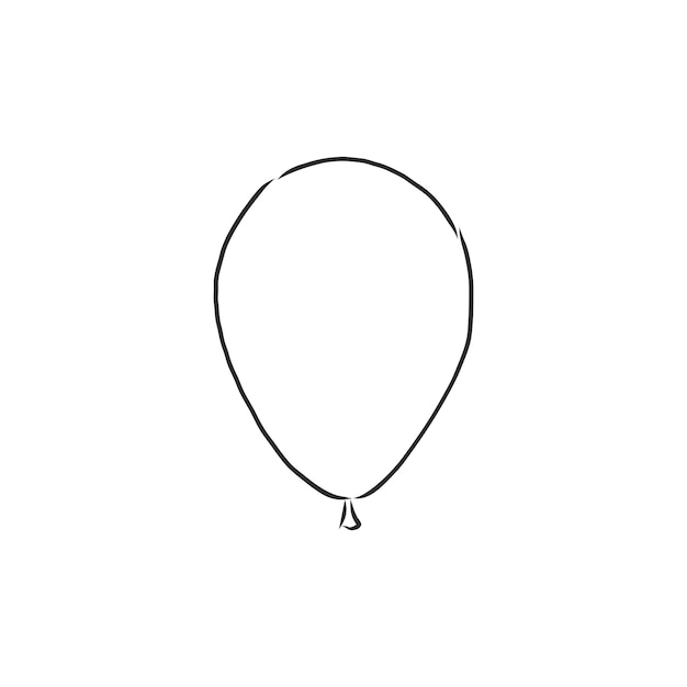 Abbildung ballon. gekritzelart, ballonvektorskizzenillustration