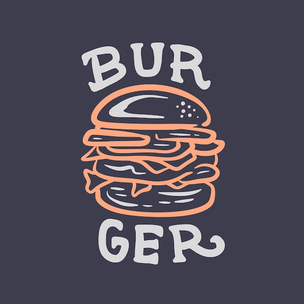 Vektor abbildung: burger-essen-logo-symbol