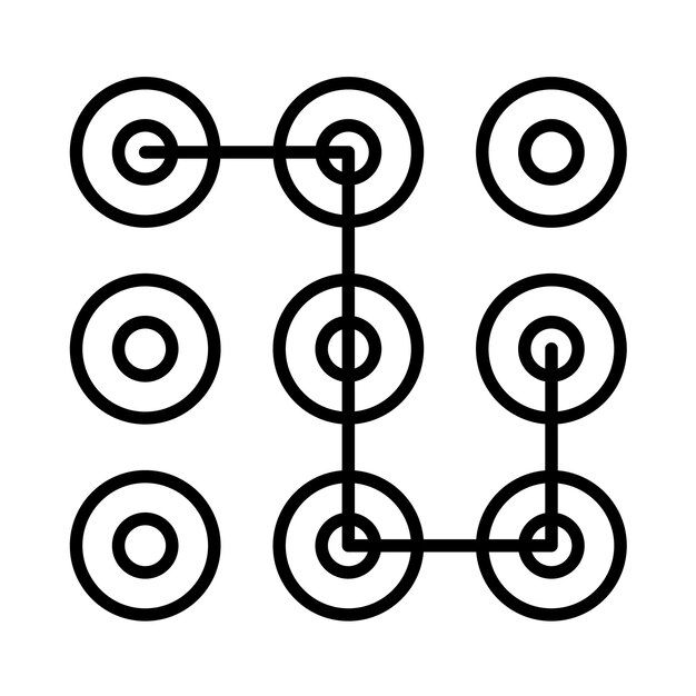 Abbildung der Pattern-Lock-Linie