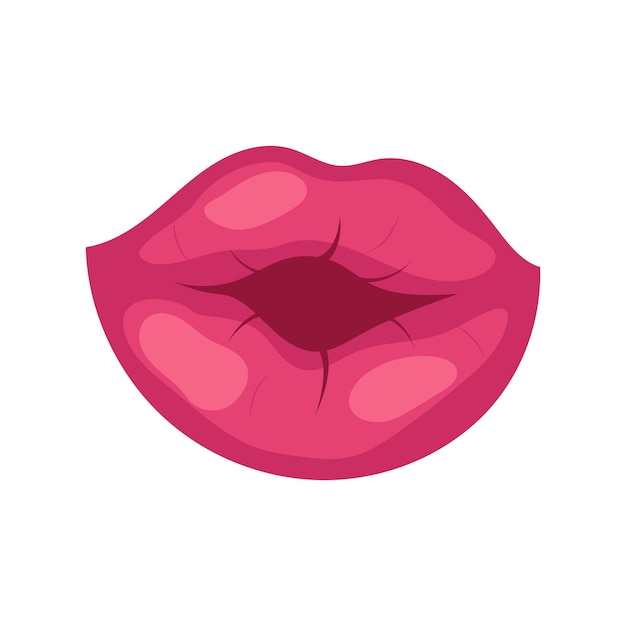 Abbildung der rosa Lippen