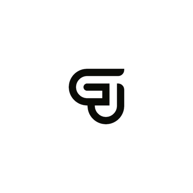 Abbildung des anfänglichen Monogramm-Vektorsymbols GJ