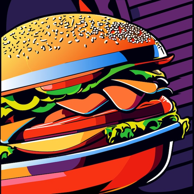 Abbildung des Hamburger-Popart-Vektors