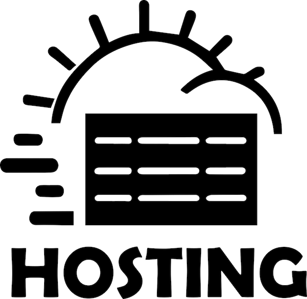 Abbildung des hosting-logo-vektors vektor des hosting-symbols