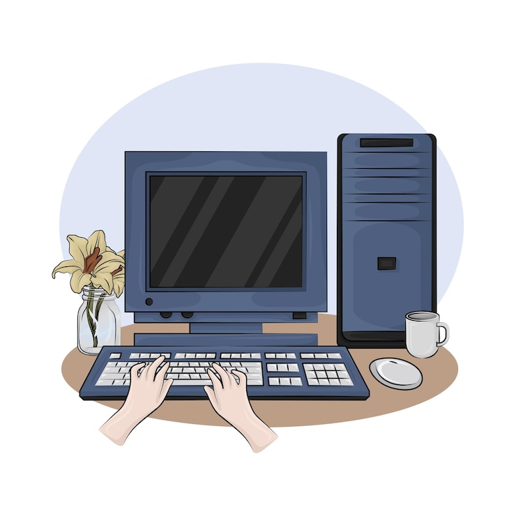 Vektor abbildung des monitors