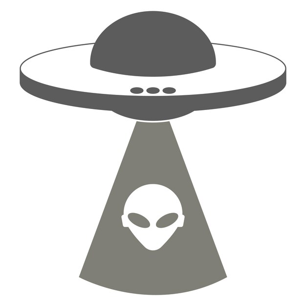 Abbildung des ufo-weltraumvektorsymbols