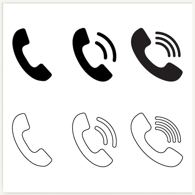 Abbildung des Vektorsymbols „Telefonanruf“.