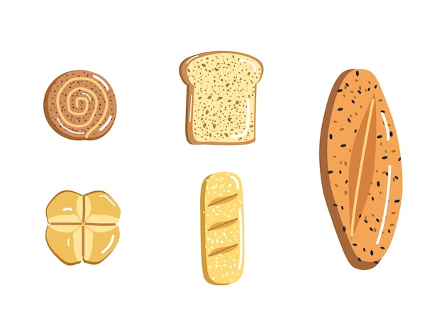Abbildung einer Sammlung von Brotvarianten