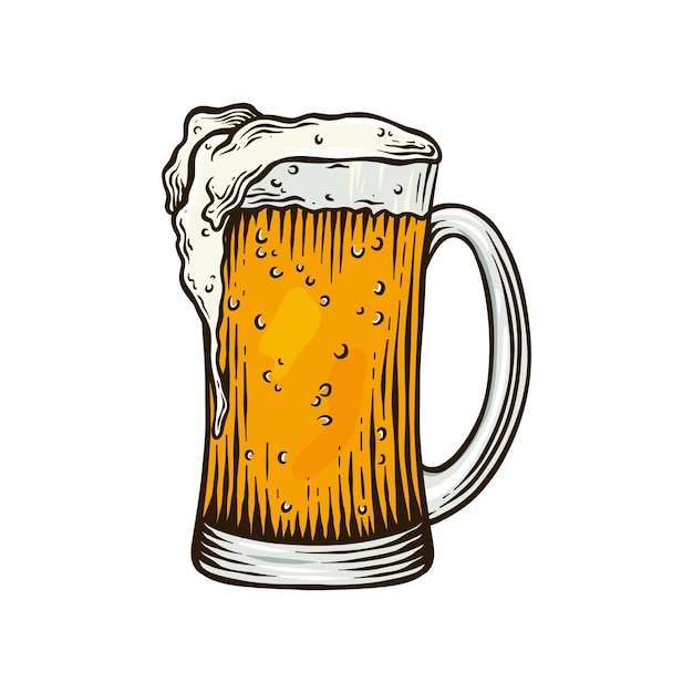 Abbildung eines frischen Glases Bier
