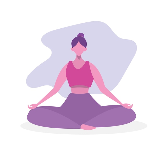 Abbildung flache Kunst der Yoga-Pose