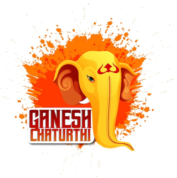 Vektor abbildung, von, lord ganpati, hintergrund, für, ganesh, chaturthi, fest, von, india