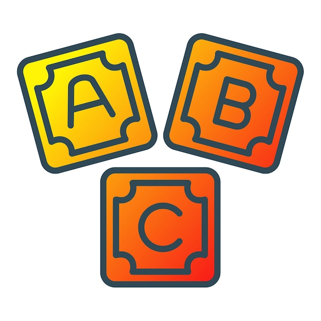 Vektor abc-block-symbol