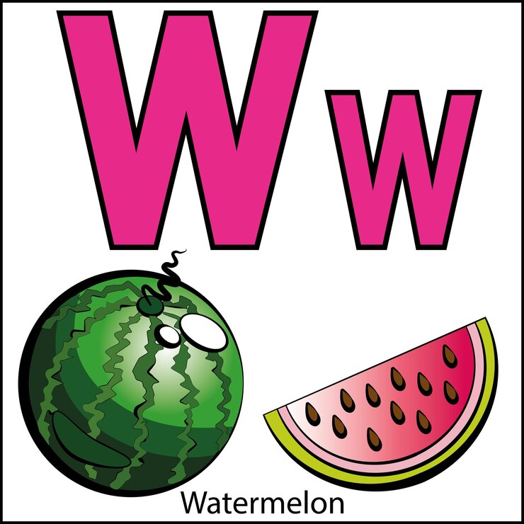 Vektor abc-malbuch für kinder mit obst und gemüse farbige buchstaben obst und gemüsexdxa
