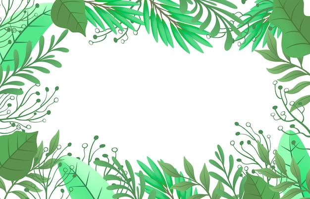 Abdeckung natur botanische banner grüne grenze schöne kunst wald vektor